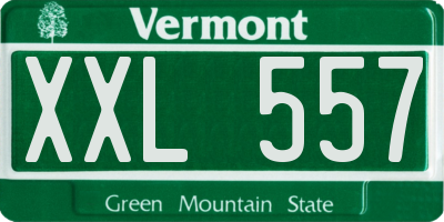 VT license plate XXL557