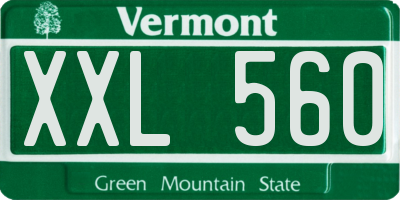 VT license plate XXL560