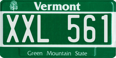 VT license plate XXL561