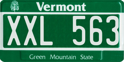 VT license plate XXL563