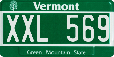 VT license plate XXL569