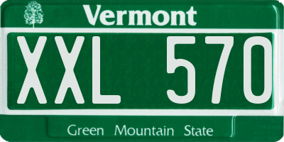 VT license plate XXL570