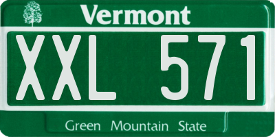 VT license plate XXL571