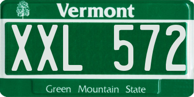 VT license plate XXL572