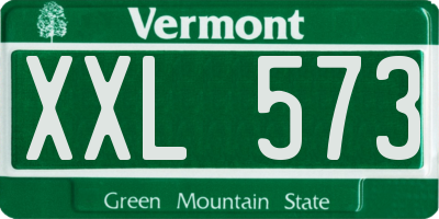 VT license plate XXL573