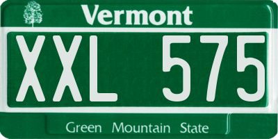 VT license plate XXL575
