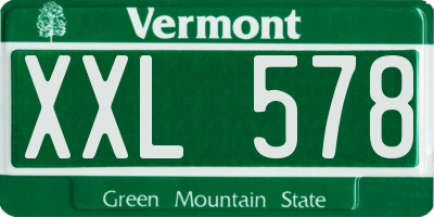 VT license plate XXL578