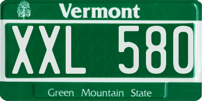 VT license plate XXL580