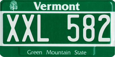 VT license plate XXL582