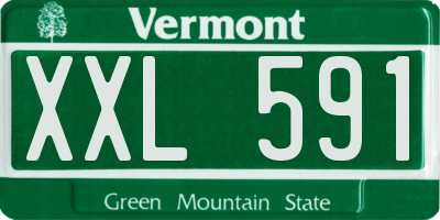 VT license plate XXL591