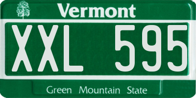 VT license plate XXL595