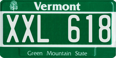 VT license plate XXL618