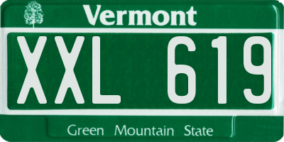 VT license plate XXL619