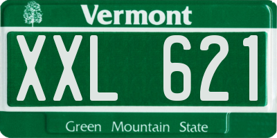 VT license plate XXL621