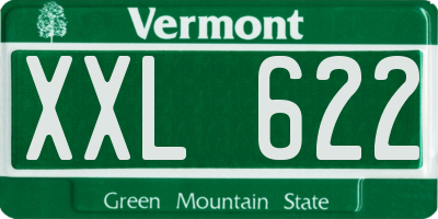 VT license plate XXL622