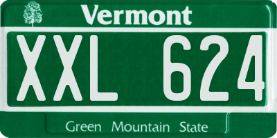 VT license plate XXL624