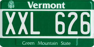 VT license plate XXL626