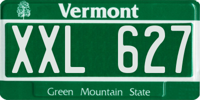 VT license plate XXL627