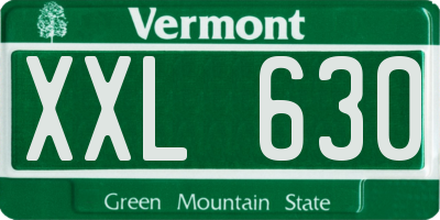 VT license plate XXL630