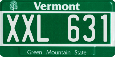 VT license plate XXL631