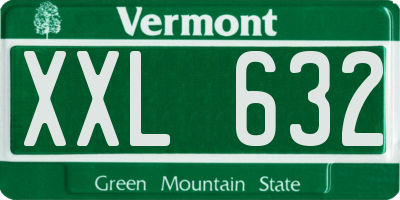 VT license plate XXL632