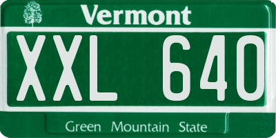 VT license plate XXL640