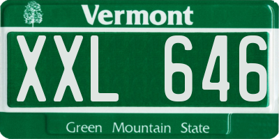 VT license plate XXL646