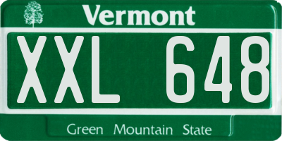 VT license plate XXL648