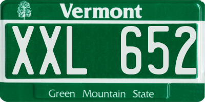 VT license plate XXL652