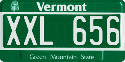 VT license plate XXL656