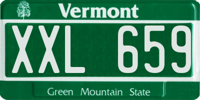 VT license plate XXL659