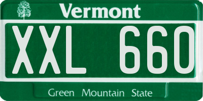 VT license plate XXL660