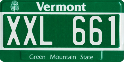 VT license plate XXL661