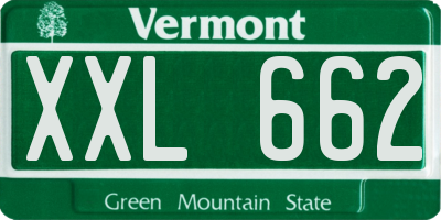 VT license plate XXL662