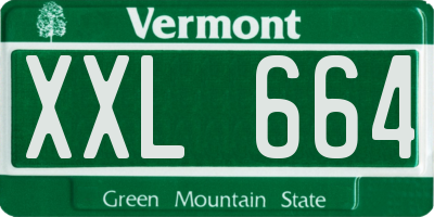 VT license plate XXL664