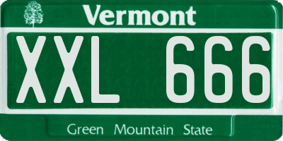VT license plate XXL666