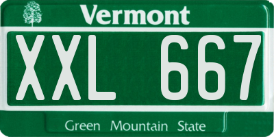VT license plate XXL667