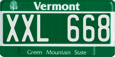 VT license plate XXL668