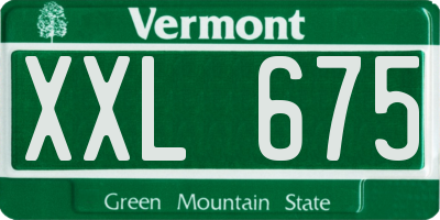 VT license plate XXL675