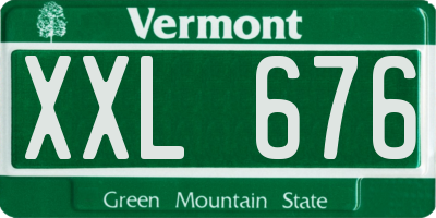 VT license plate XXL676
