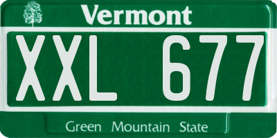 VT license plate XXL677