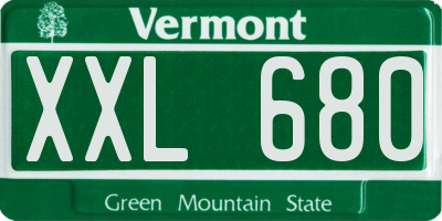 VT license plate XXL680