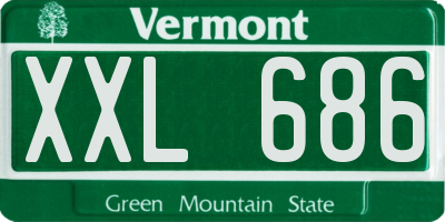 VT license plate XXL686