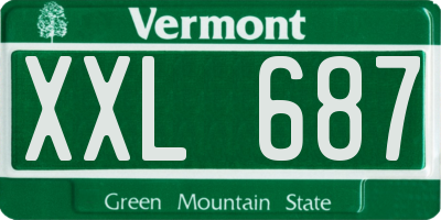 VT license plate XXL687