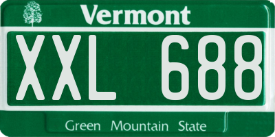 VT license plate XXL688