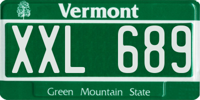 VT license plate XXL689