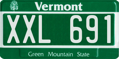 VT license plate XXL691