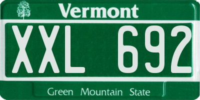 VT license plate XXL692