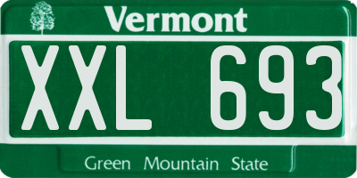 VT license plate XXL693