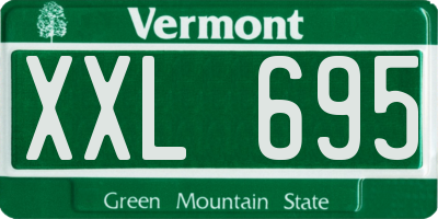 VT license plate XXL695